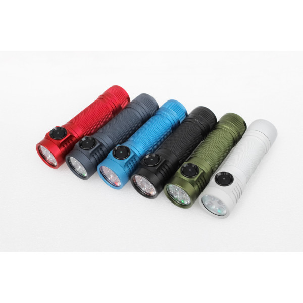 Dual Channel D4K 21700 EDC High Power Led Flashlight with black parts